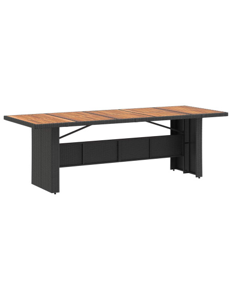 Set da pranzo per esterni 7 pz Nero polyrattan