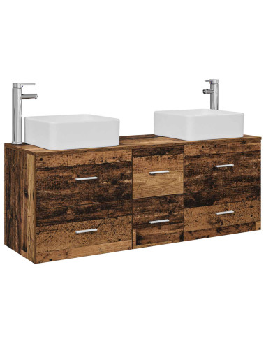 Set di Armadi da Bagno 3 pz Legno antico 49,5 x 41 x 63 cm