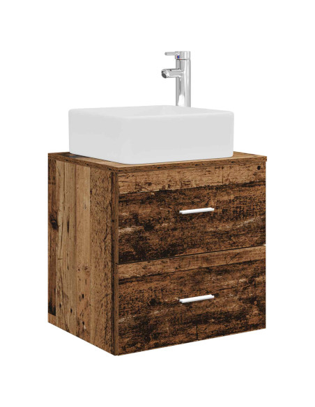 Set di Armadi da Bagno 3 pz Legno antico 49,5 x 41 x 63 cm