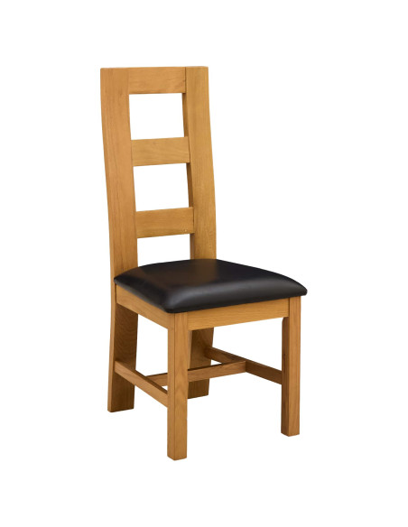 Set da pranzo 7 pz Nero Legno di Quercia Massello