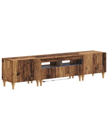 Mobile TV LED a 3 pezzi Legno antico Legno ingegnerizzato