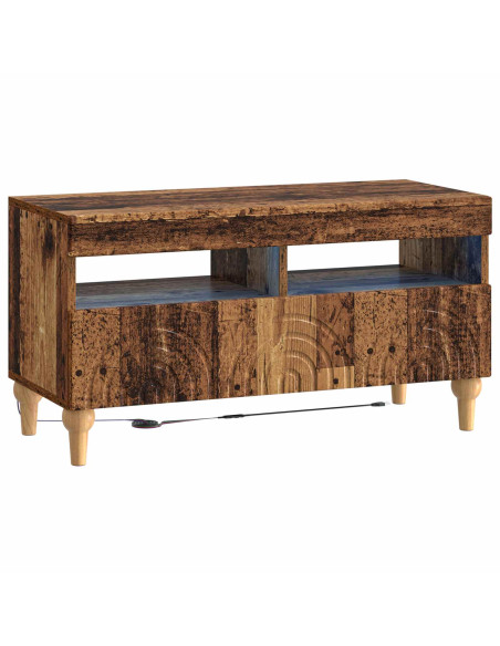 Mobile TV LED a 3 pezzi Legno antico Legno ingegnerizzato