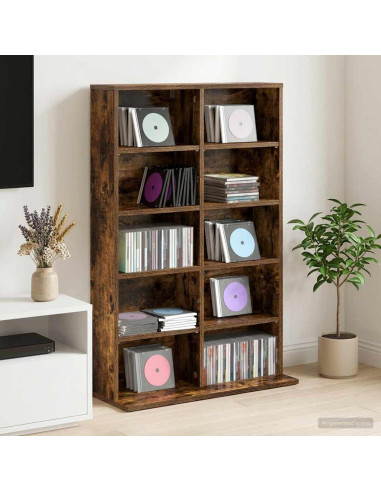 Mobile per CD Rovere Fumo 65 x 23,5 x 97,5 cm