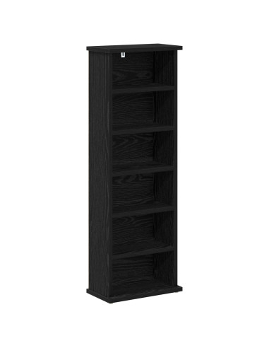 Mobile per CD 2 pz Rovere Nero 60 x 17 x 92 cm