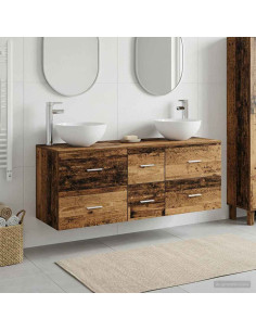 Set di Armadi da Bagno 3 pz Legno antico 49,5 x 35 x 63 cm