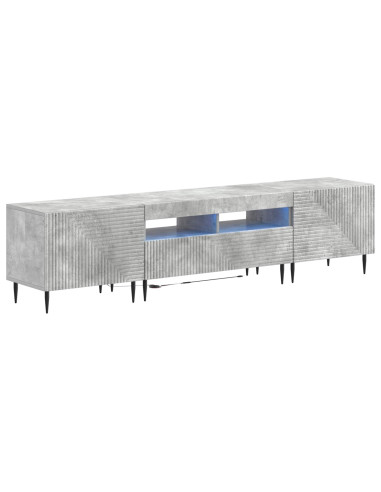Mobile TV LED a 3 pezzi Grigio Cemento Legno ingegnerizzato