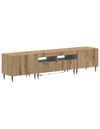 Mobile TV LED a 3 pezzi Rovere Artigianale Legno ingegnerizzato