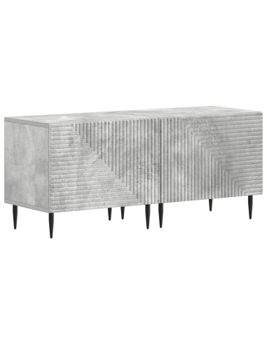 Mobile TV LED a 3 pezzi Grigio Cemento Legno ingegnerizzato