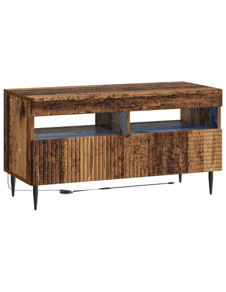 Mobile TV LED a 3 pezzi Legno antico Legno ingegnerizzato