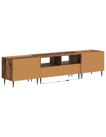 Mobile TV LED a 3 pezzi Legno antico Legno ingegnerizzato