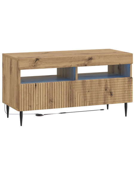 Mobile TV LED a 3 pezzi Rovere Artigianale Legno ingegnerizzato