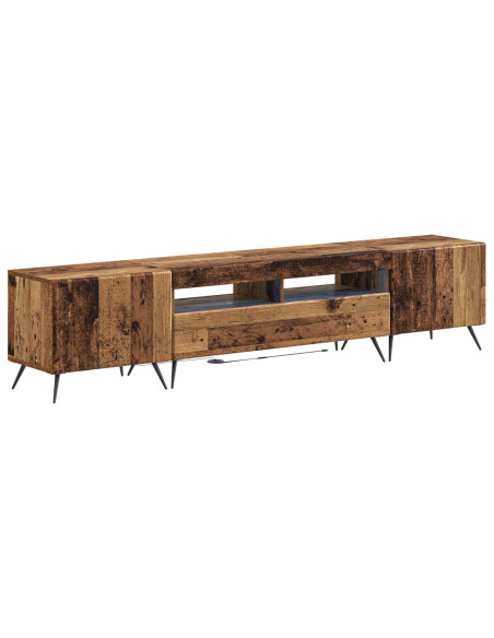 Mobile TV LED a 5 pezzi Legno antico Legno ingegnerizzato