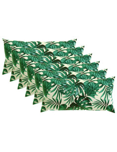 Federa 6 pcs HEERLEN Motivo a Foglie 40 x 80 cm Poliestere