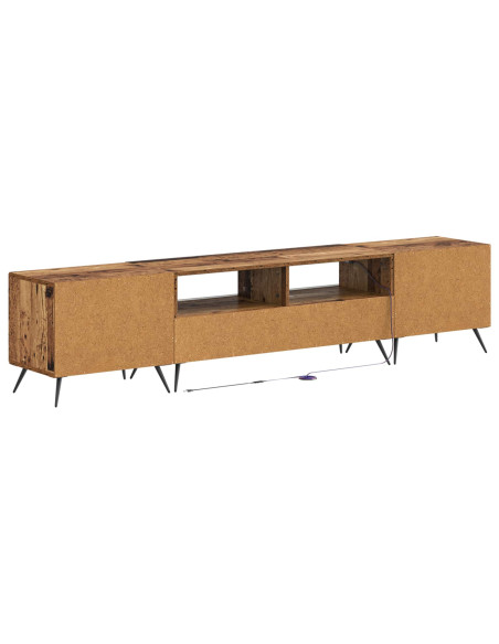 Mobile TV LED a 5 pezzi Legno antico Legno ingegnerizzato