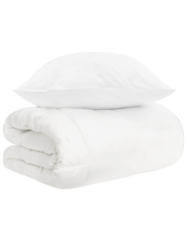 Set di Piumoni 2 pz Bianco Fibra di bambù