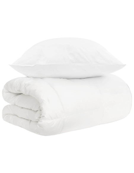 Set di Piumoni 2 pz Bianco Fibra di bambù