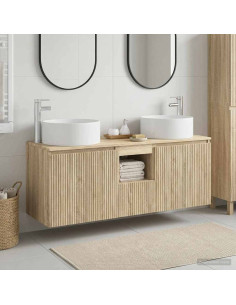 Set di Armadi da Bagno 3 pz Rovere Sonoma 49,5 x 44,5 x 65,5 cm