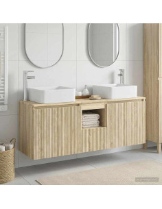 Set di Armadi da Bagno 3 pz Rovere Sonoma 49,5 x 41 x 63 cm
