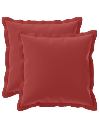 Federa 2 pz HOUTEN Rosso Vino 35 x 35 cm Poliestere
