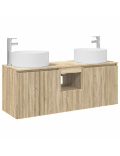 Set di Armadi da Bagno 3 pz Rovere Sonoma 49,5 x 44,5 x 65,5 cm 2