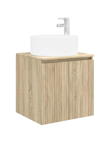 Set di Armadi da Bagno 3 pz Rovere Sonoma 49,5 x 44,5 x 65,5 cm