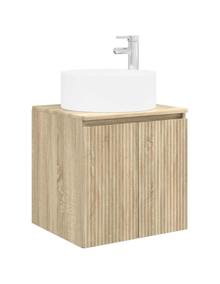 Set di Armadi da Bagno 3 pz Rovere Sonoma 49,5 x 44,5 x 65,5 cm