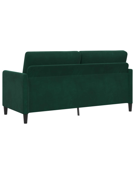 Set di Divani con Storage 2 pz Verde Scuro Poliestere