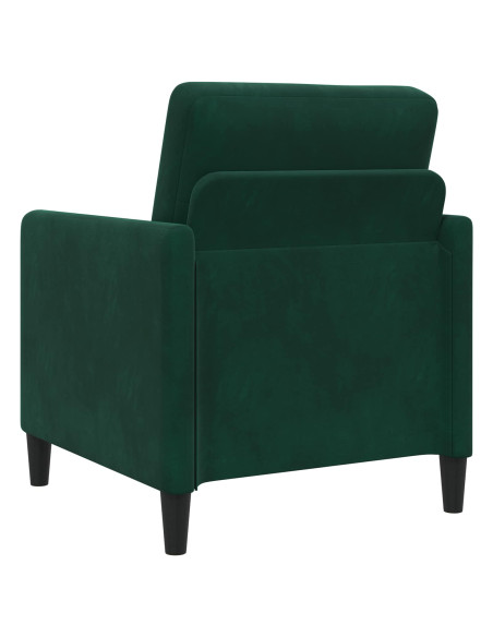 Set di Divani con Storage 2 pz Verde Scuro Poliestere