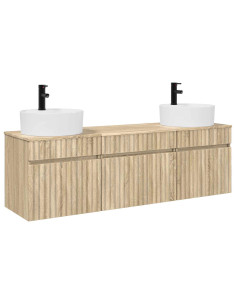 Set di Armadi da Bagno 3 pz Rovere Sonoma 49 x 44,5 x 65 cm 2