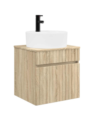 Set di Armadi da Bagno 3 pz Rovere Sonoma 49 x 44,5 x 65 cm