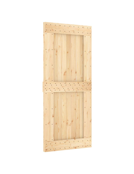 Porta scorrevole Naturale e Bianco 90 x 210 cm