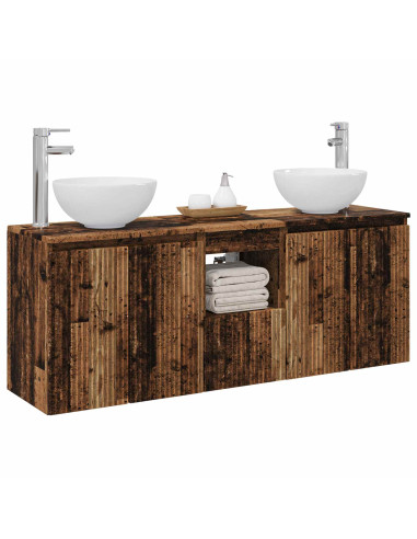 Set di Armadi da Bagno 3 pz Legno antico 49,5 x 41 x 64,5 cm
