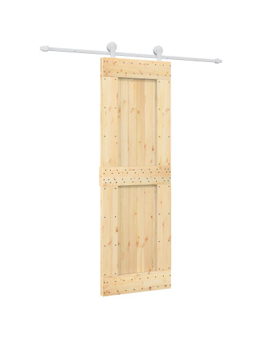 Porta scorrevole Naturale e Bianco 70 x 210 cm