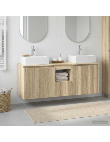 Set di Armadi da Bagno 3 pz Rovere Sonoma 49,5 x 41 x 62,5 cm