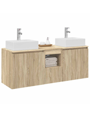 Set di Armadi da Bagno 3 pz Rovere Sonoma 49,5 x 41 x 62,5 cm