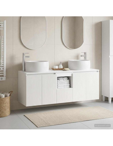 Set di Armadi da Bagno 3 pz Bianco 49,5 x 44,5 x 66 cm