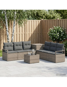 Set di divani 8 pz Grigio e Grigio Scuro