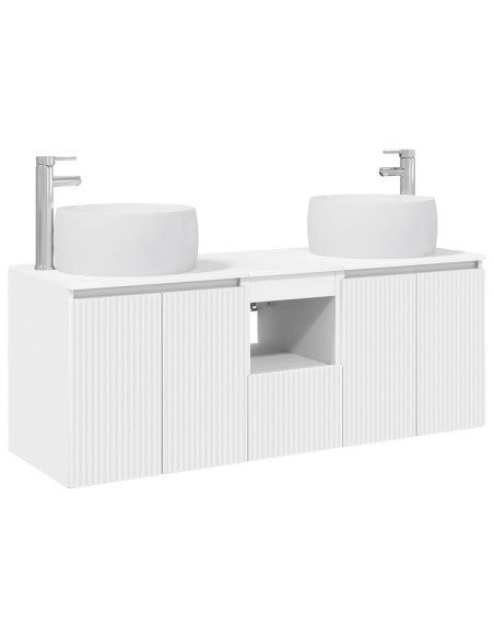 Set di Armadi da Bagno 3 pz Bianco 49,5 x 44,5 x 66 cm