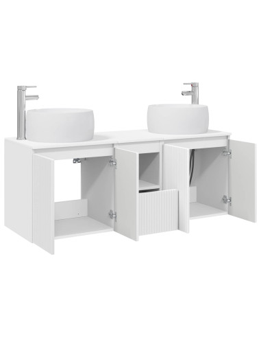Set di Armadi da Bagno 3 pz Bianco 49,5 x 44,5 x 66 cm