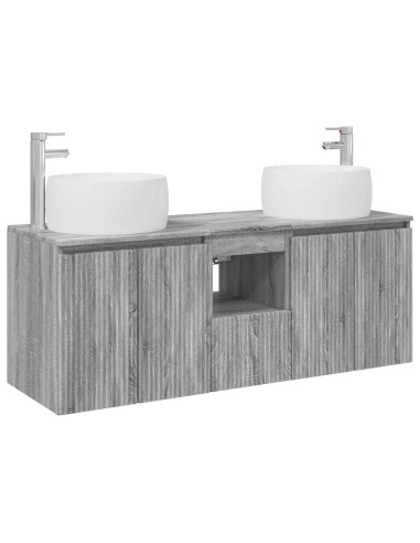 Set di Armadi da Bagno 3 pz Sonoma grigio 49,5 x 44,5 x 66 cm