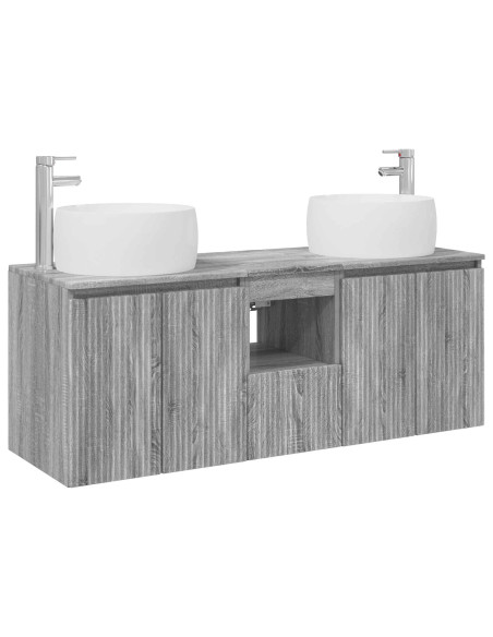 Set di Armadi da Bagno 3 pz Sonoma grigio 49,5 x 44,5 x 66 cm
