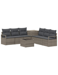 Set di divani 8 pz Grigio e Grigio Scuro 2