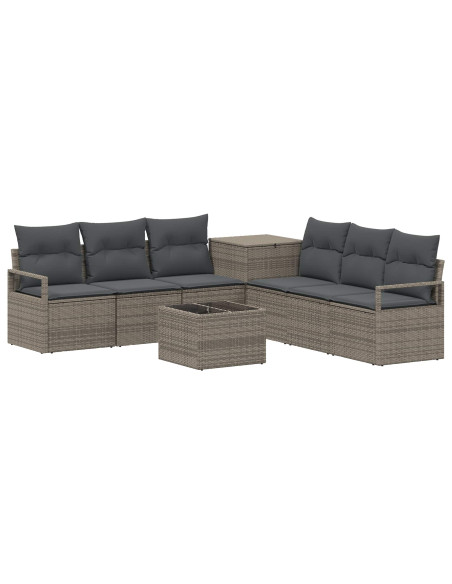 Set di divani 8 pz Grigio e Grigio Scuro