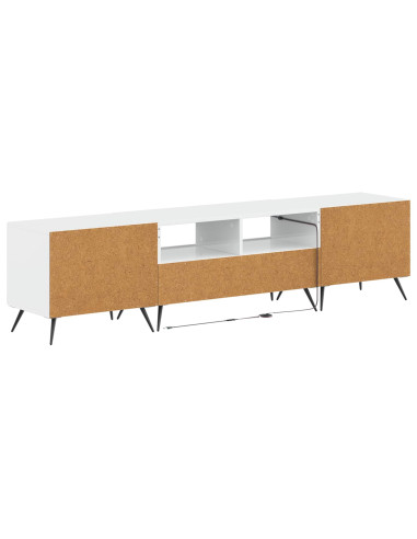 Mobile TV LED a 5 pezzi Bianco Lucido Legno ingegnerizzato