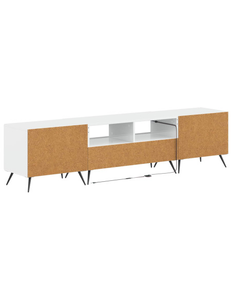 Mobile TV LED a 5 pezzi Bianco Lucido Legno ingegnerizzato