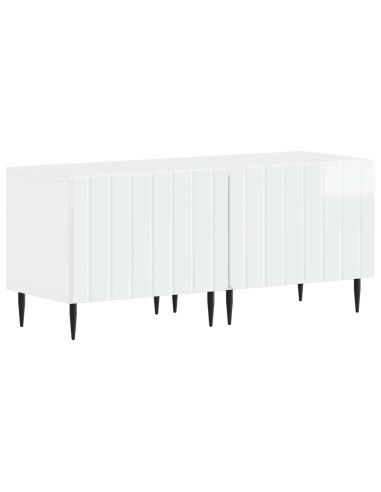 Mobile TV LED a 5 pezzi Bianco Lucido Legno ingegnerizzato
