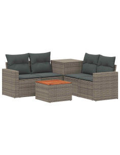Set di divani 6 pz Grigio e Grigio Scuro 2
