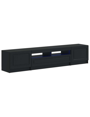 Mobile TV LED a 5 pezzi Nero Legno ingegnerizzato