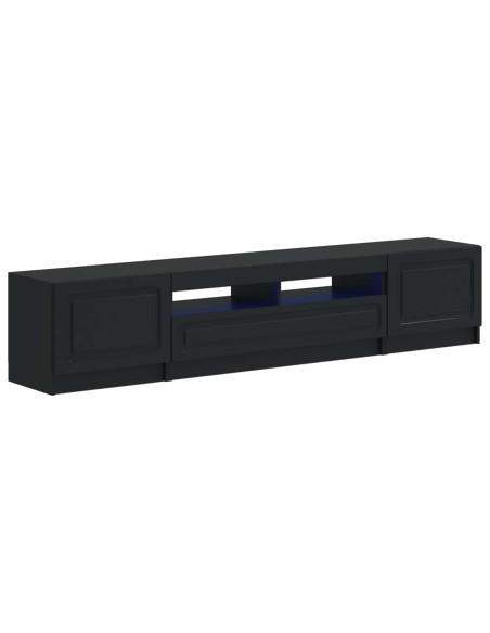 Mobile TV LED a 5 pezzi Nero Legno ingegnerizzato