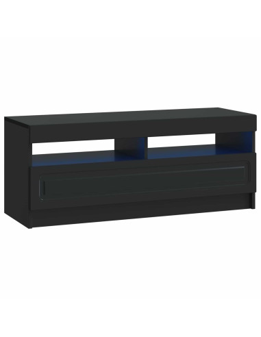 Mobile TV LED a 5 pezzi Nero Legno ingegnerizzato